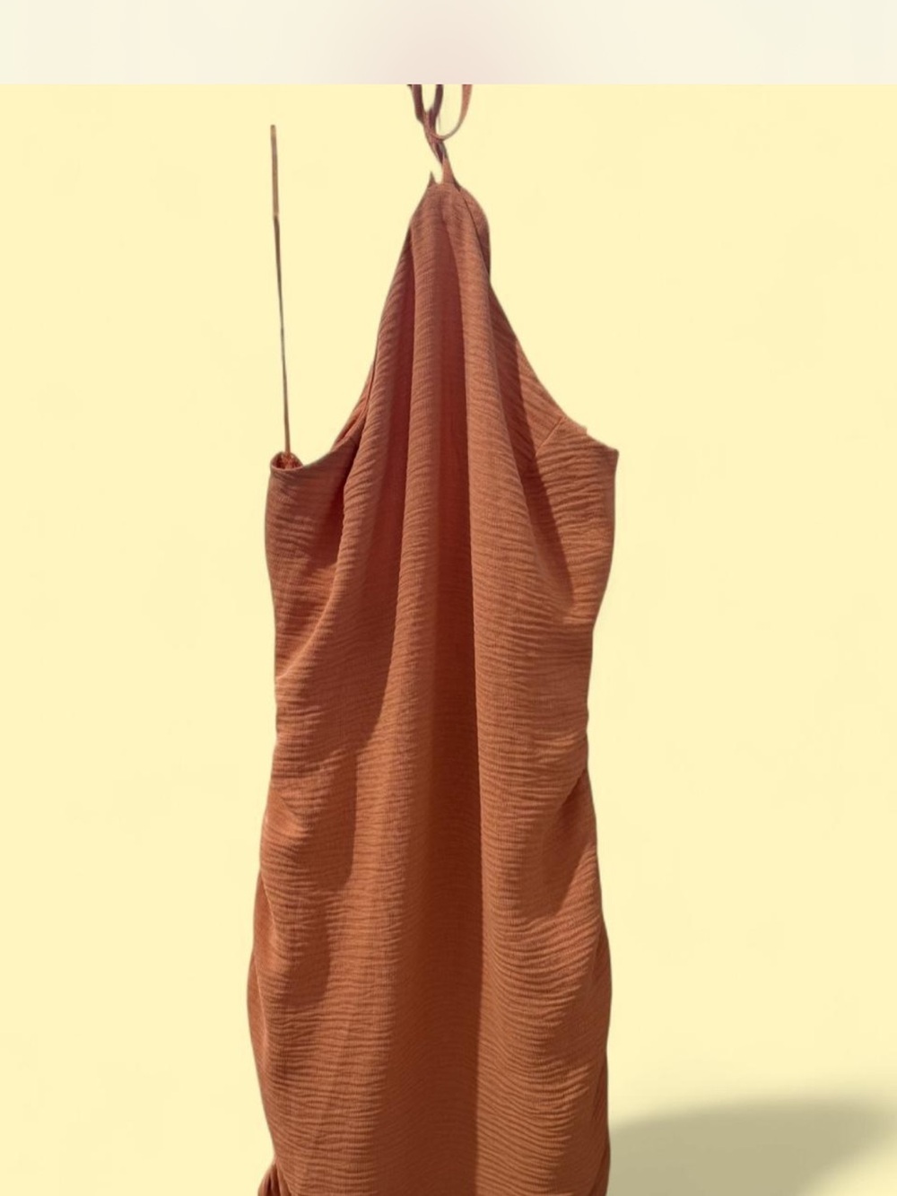 Rust Halter Slip Dress - Women